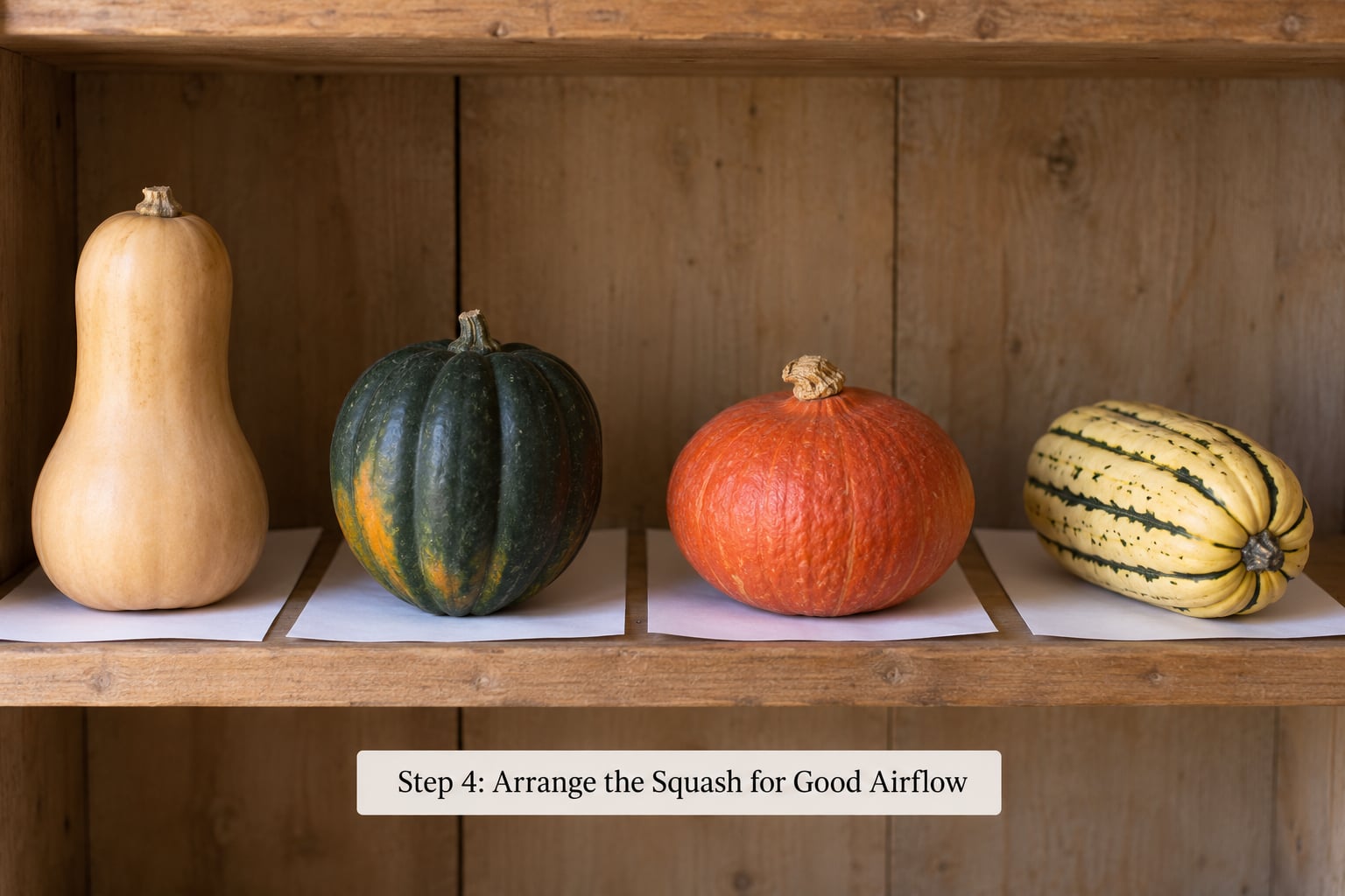 Step 4: Arrange the Squash for Good Airflow