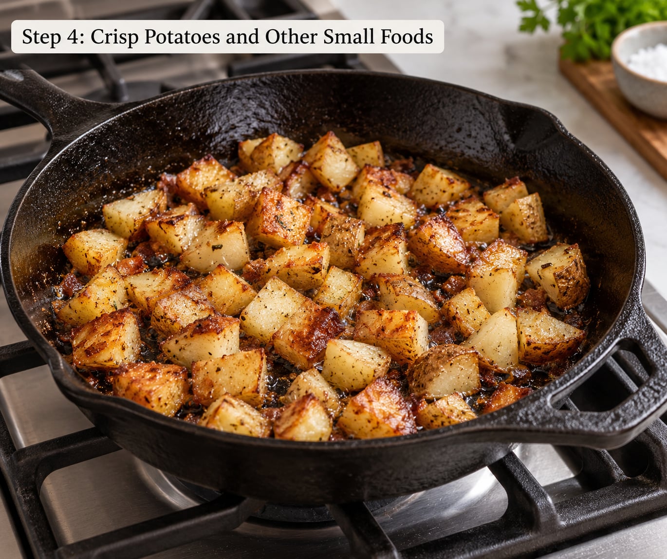 Step 4: Crisp Potatoes and Other Small Foods