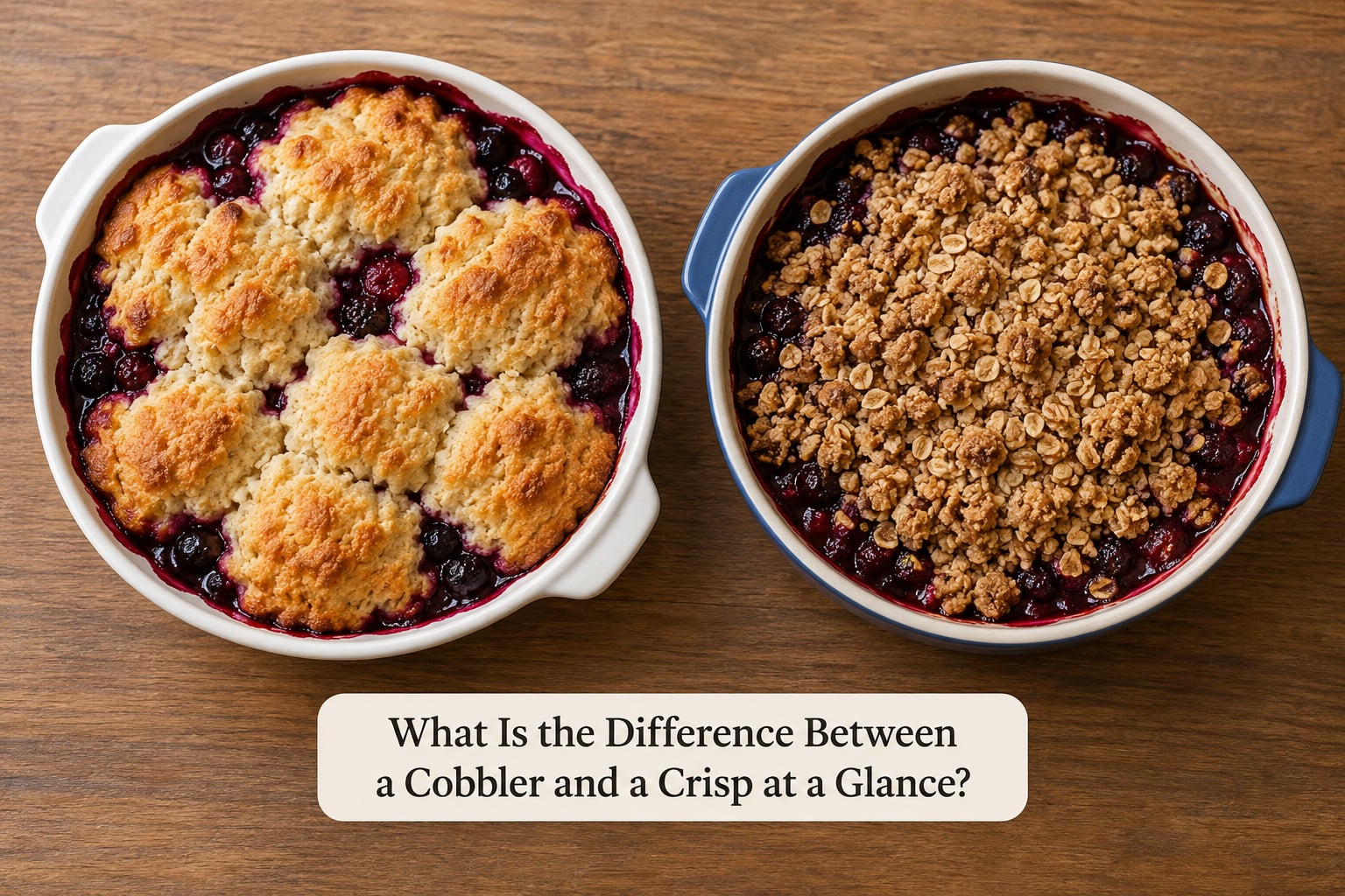 What Is the Difference Between a Cobbler and a Crisp at a Glance?