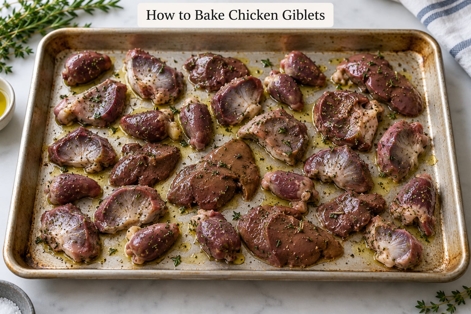 How to Bake Chicken Giblets