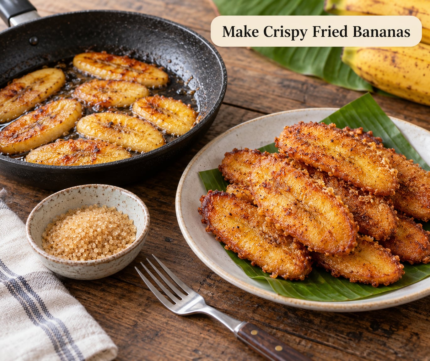 Make Crispy Fried Bananas